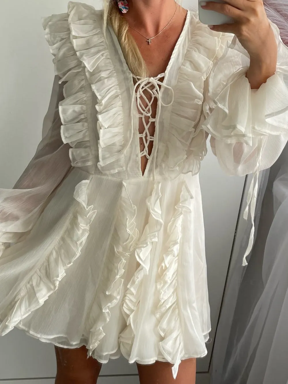 CHORRE Ruffles Mini Dress