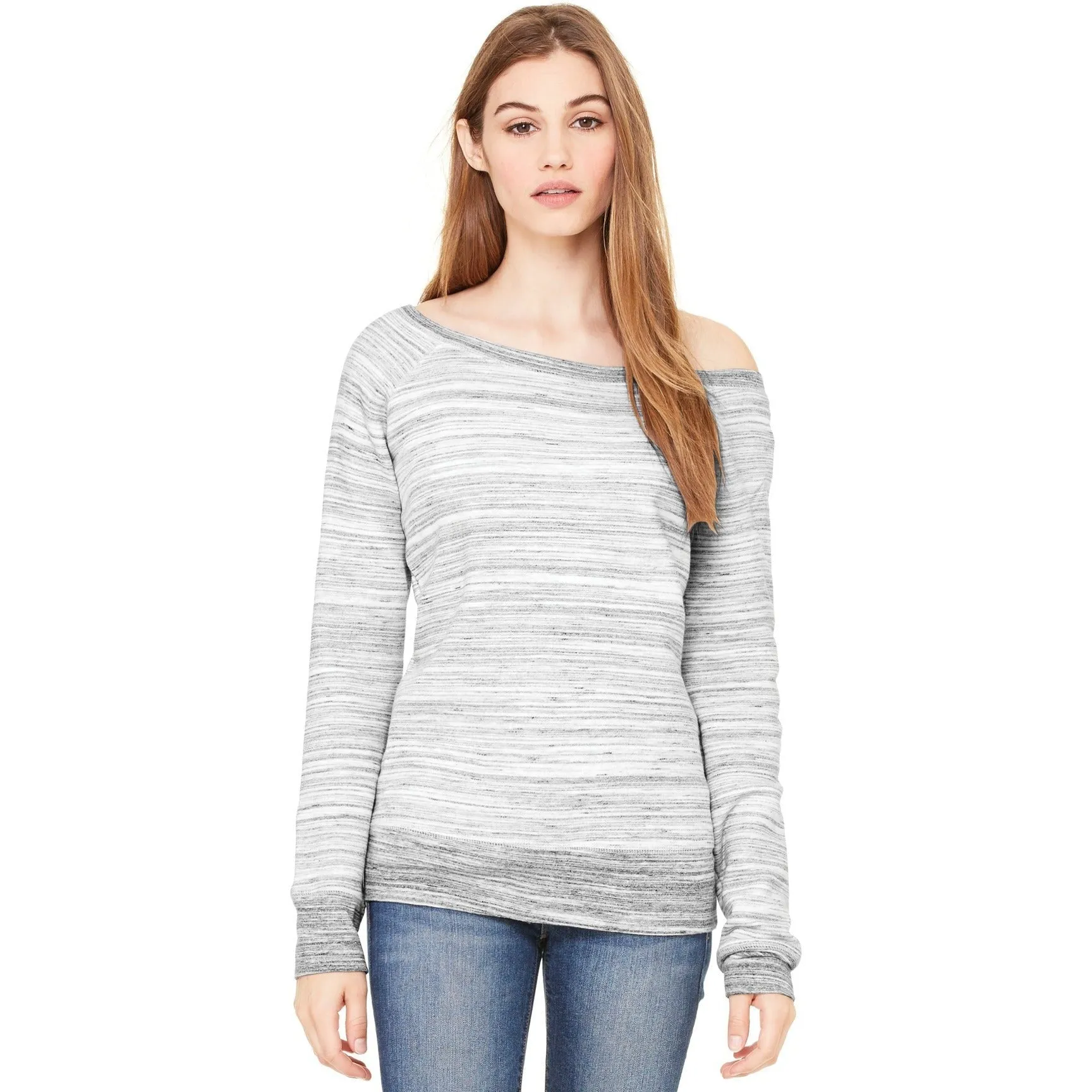 CLOSEOUT - BELLA CANVAS Women's Sponge Fleece Wide-Neck Sweatshirt