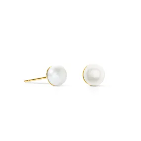 Coeur De Lion Gold Freshwater Pearl Stud Earrings
