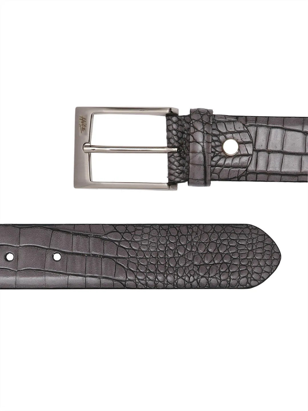 Croco 1568 Grey Leather Belts