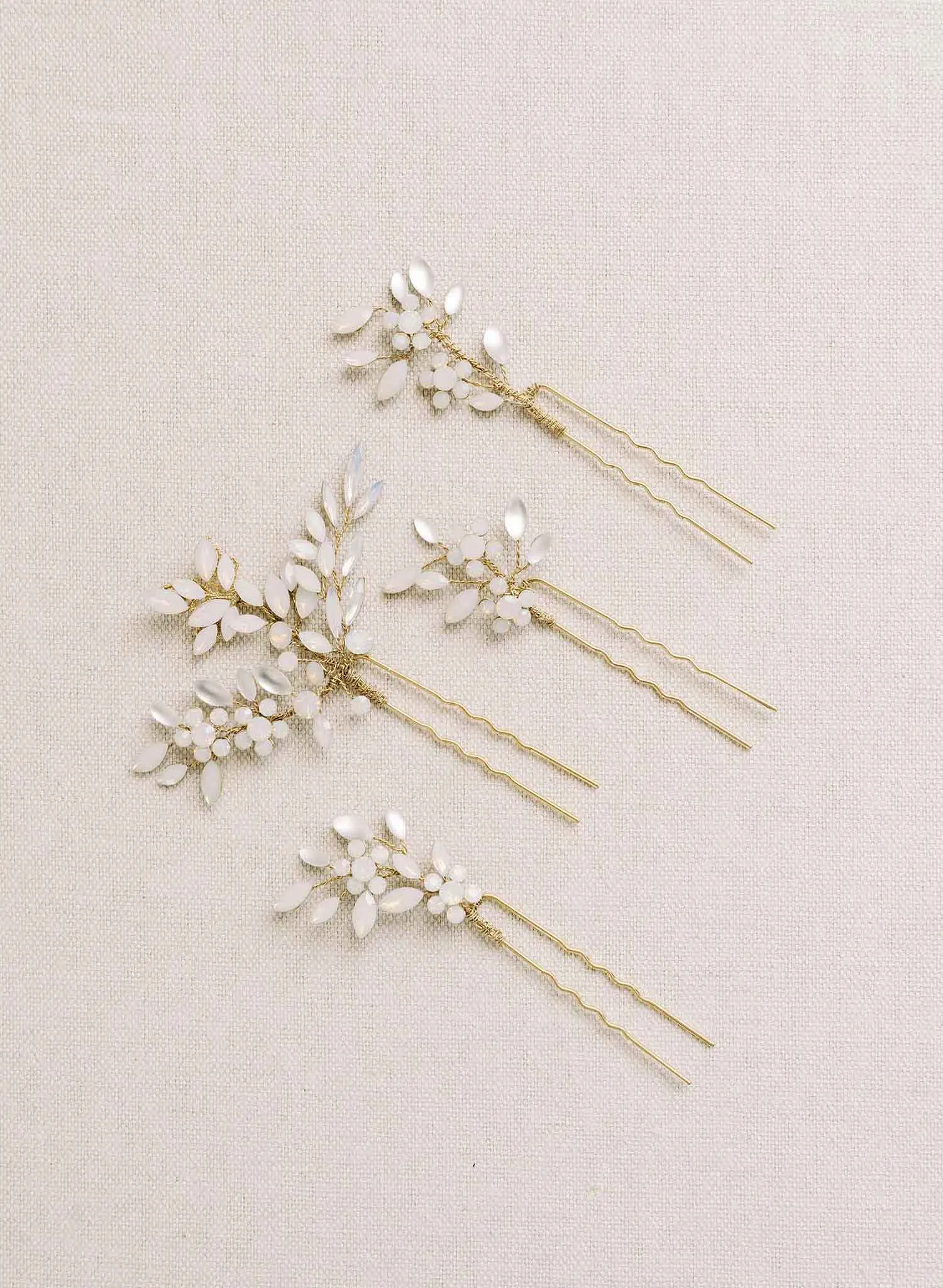 Crystal ferns hair pin set of 4 - Style #2116
