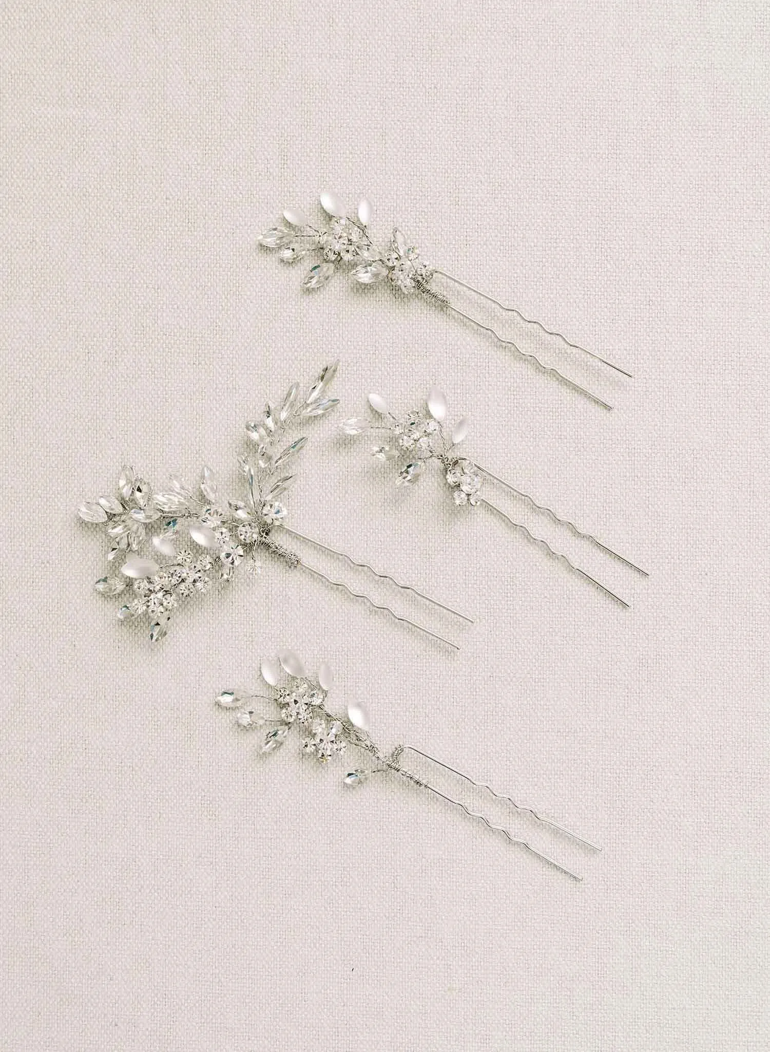 Crystal ferns hair pin set of 4 - Style #2116