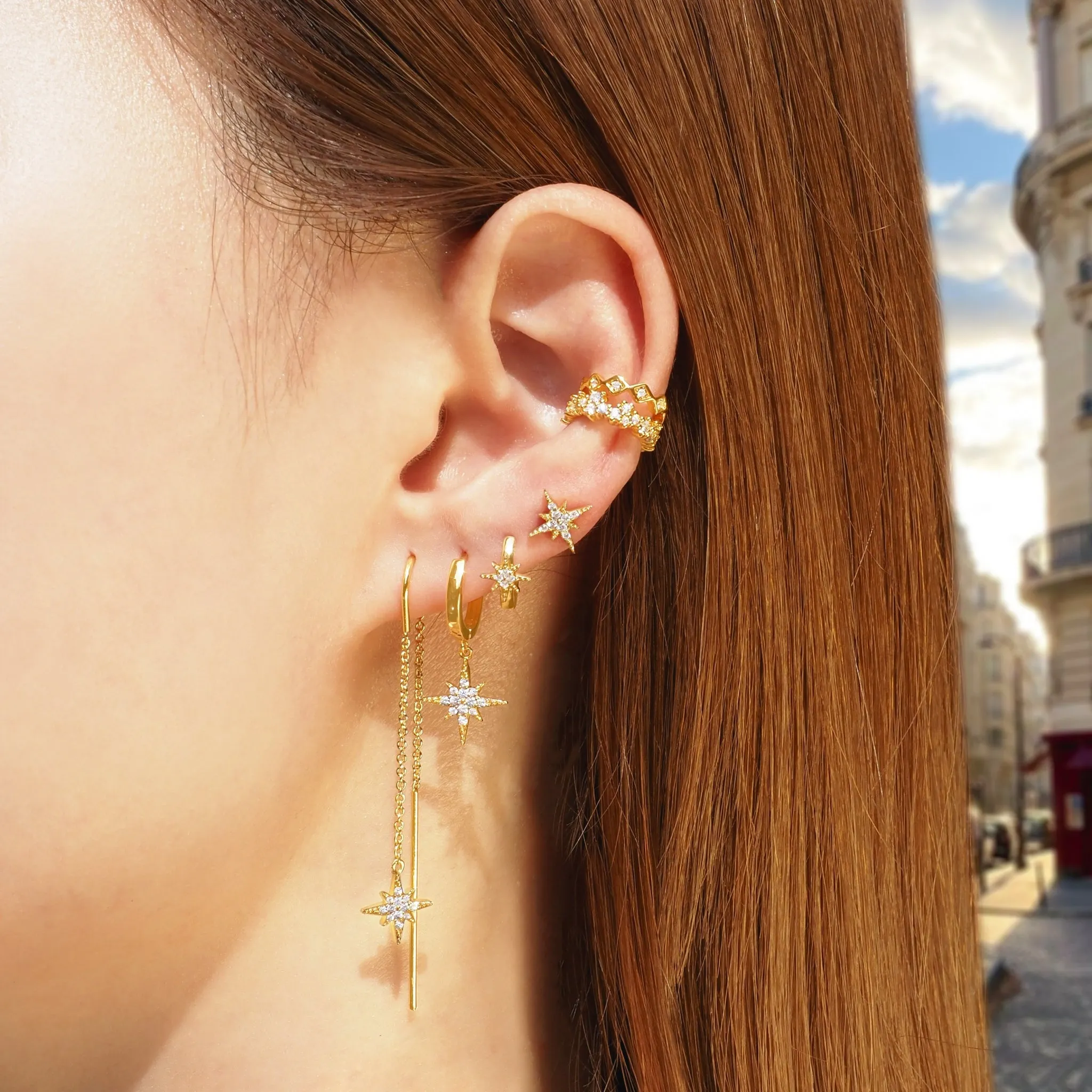 Crystal Starburst Stud Earrings