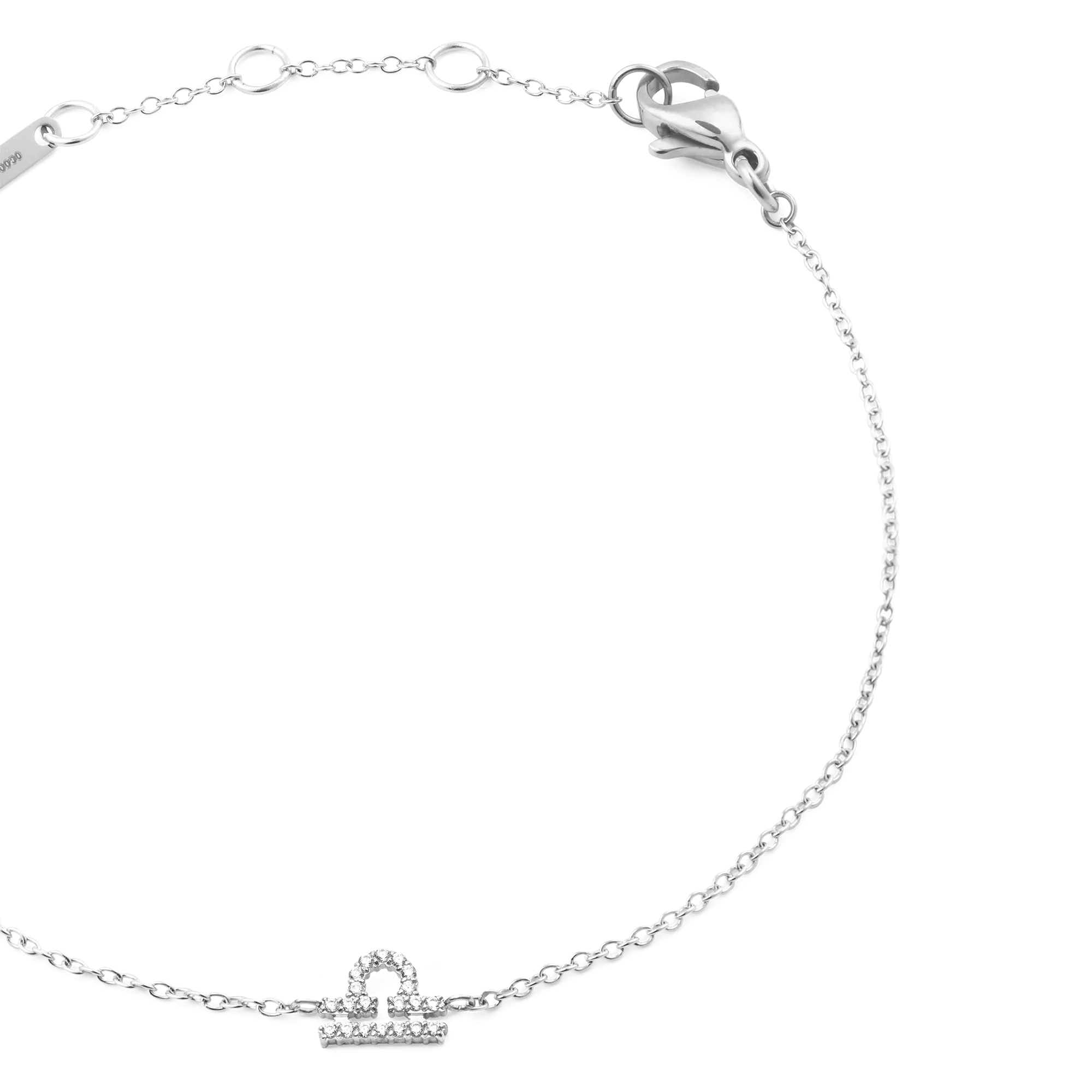 Crystal Zodiac Chain Bracelet Silver