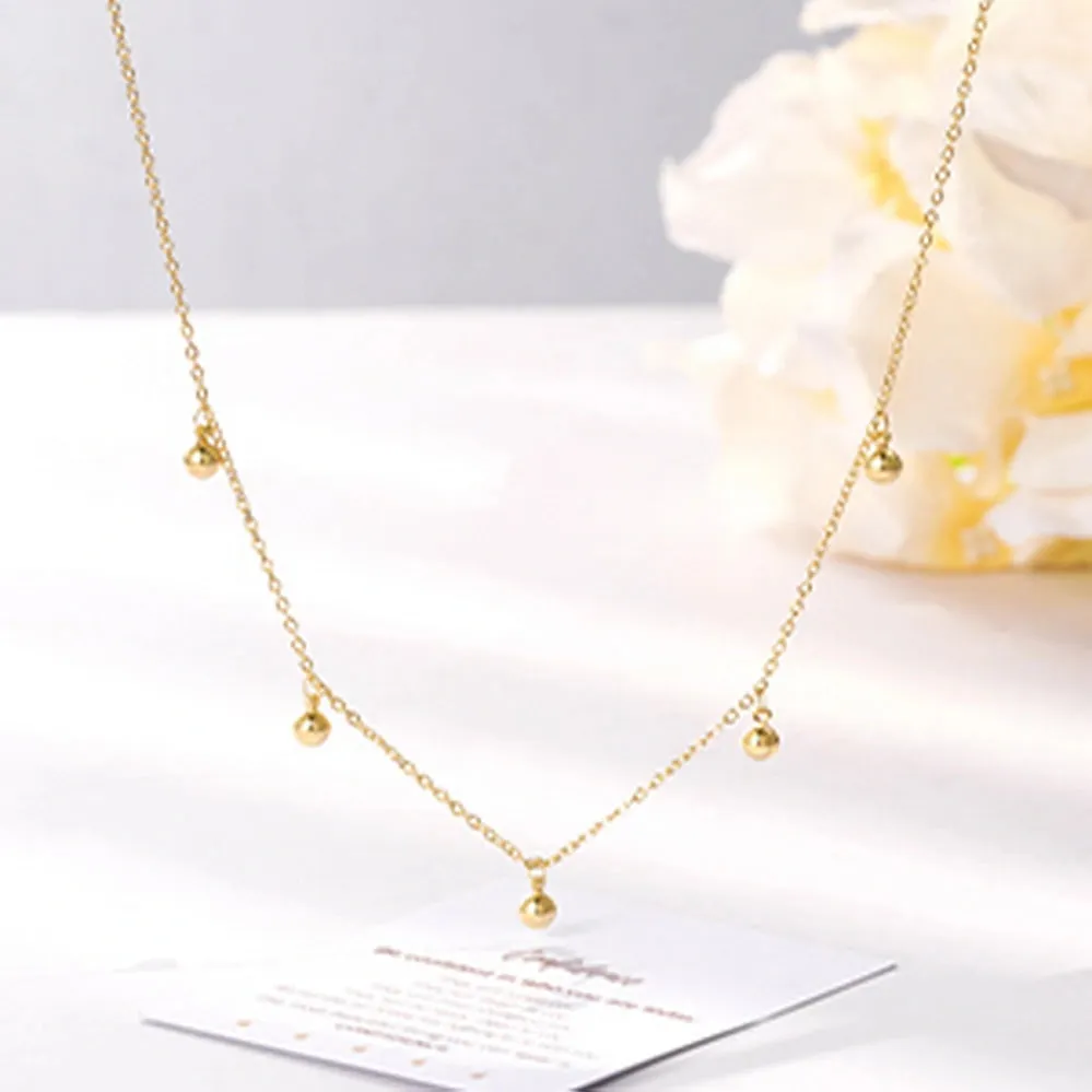 Dainty Diamond Choker Necklaces Station Chain Necklace- Confidence Ball