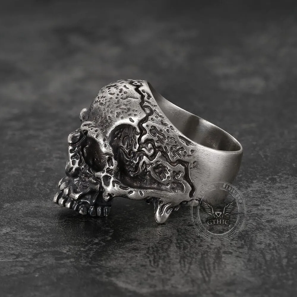 Dark Pioneer Brass Skull Ring