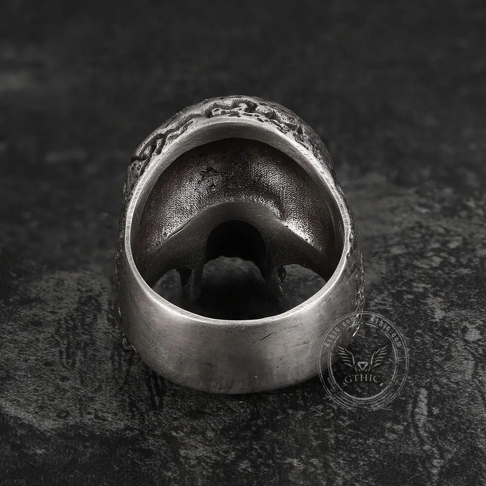Dark Pioneer Brass Skull Ring