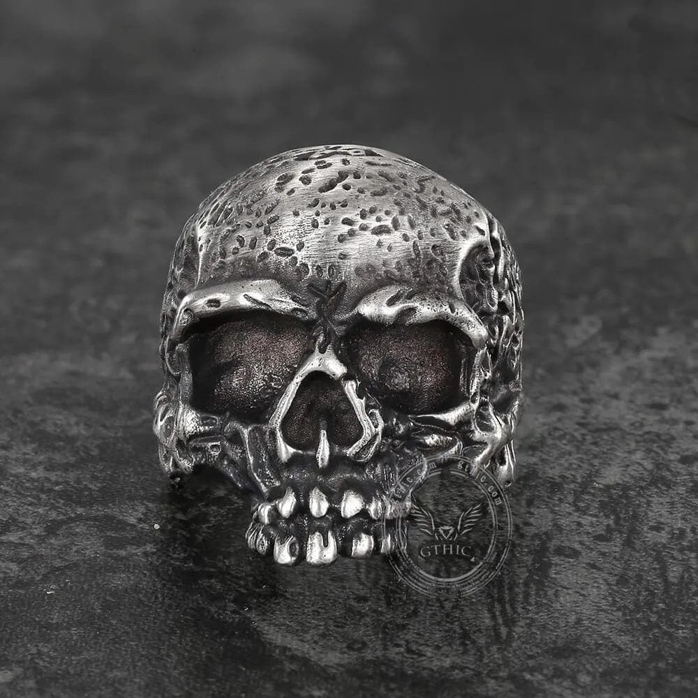 Dark Pioneer Brass Skull Ring