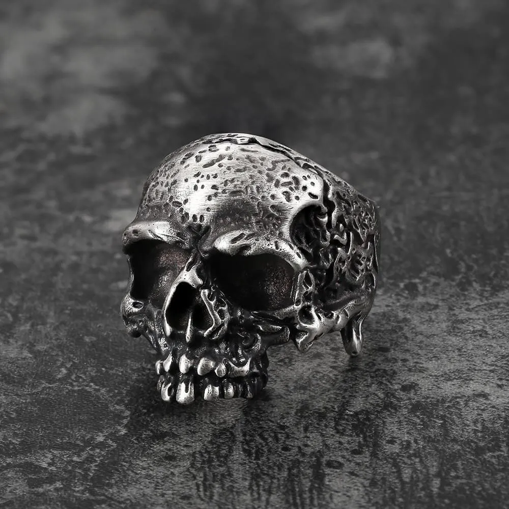 Dark Pioneer Brass Skull Ring