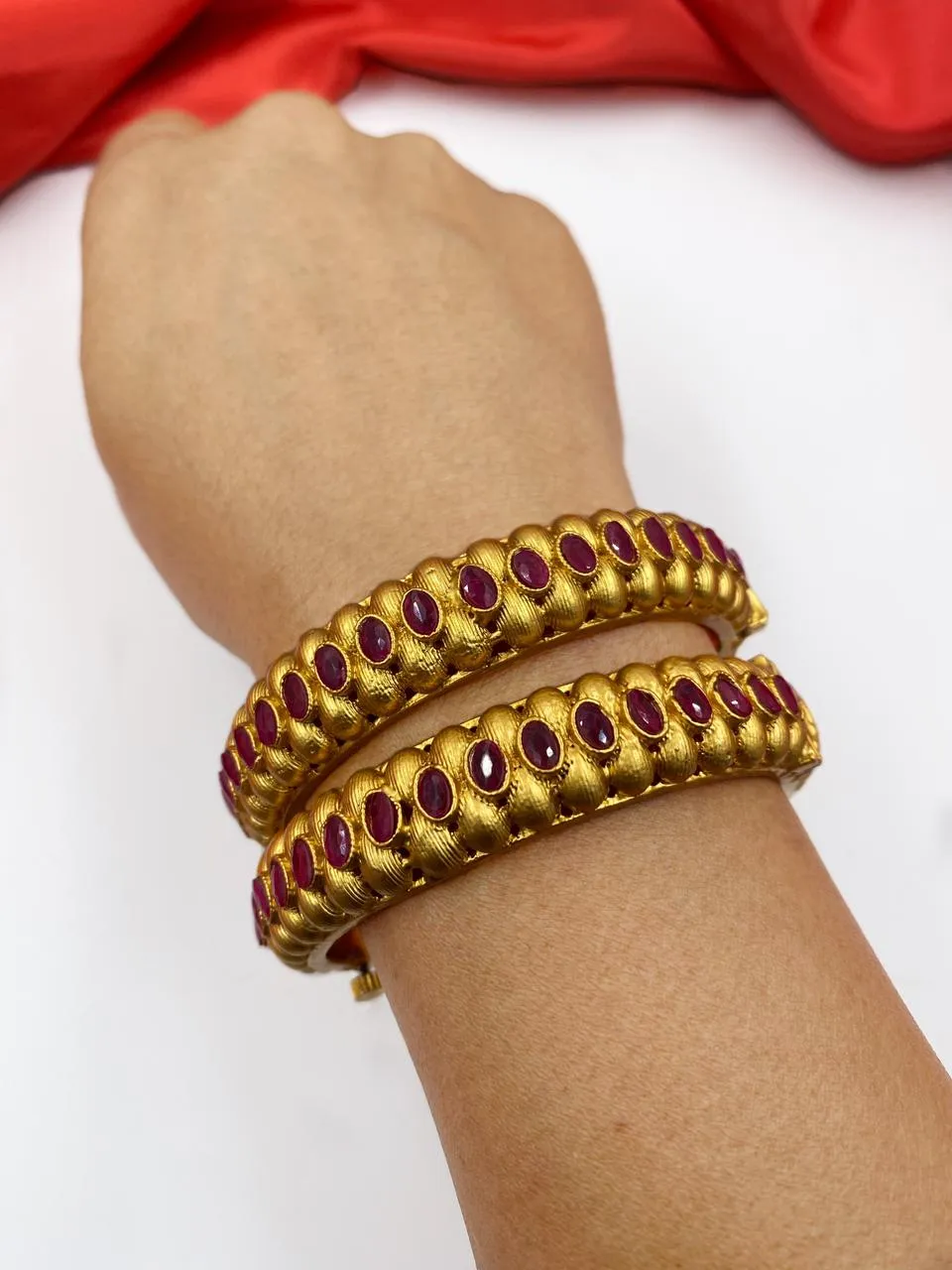 Designer Antique One Gram Gold Look Kangan Bangles For Ladies By Gehna Shop