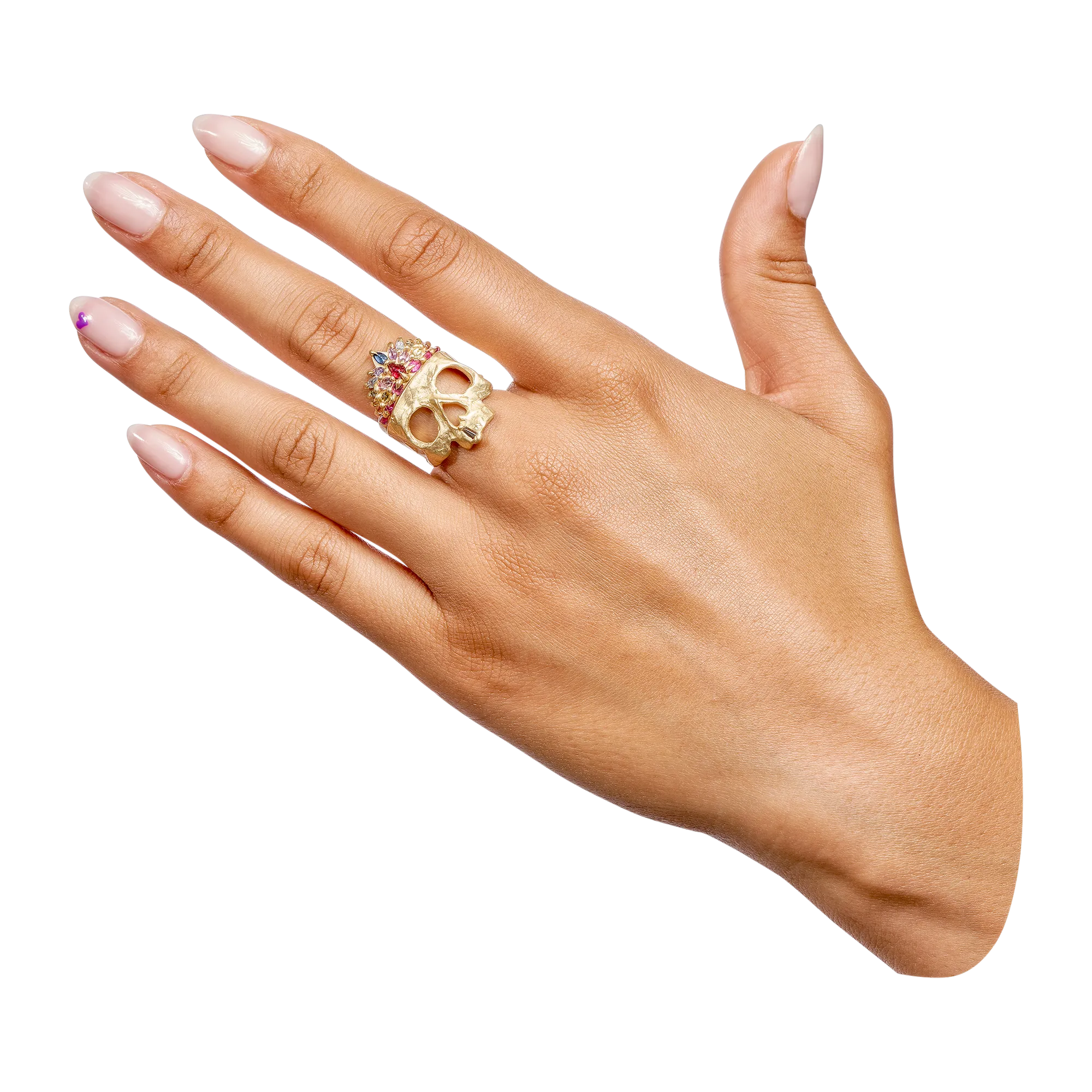 Diamond Snaggletooth Skull Ring - Size 6 - 11486