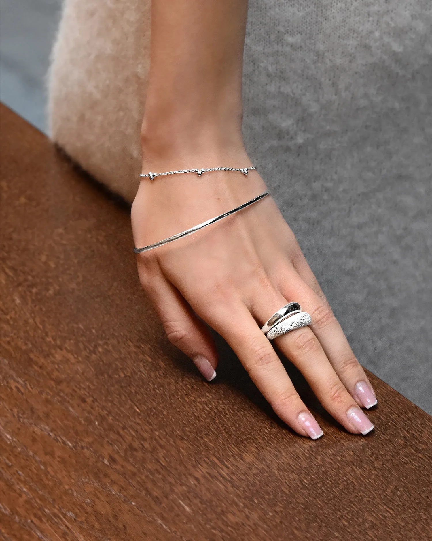 Drops full bracelet silver