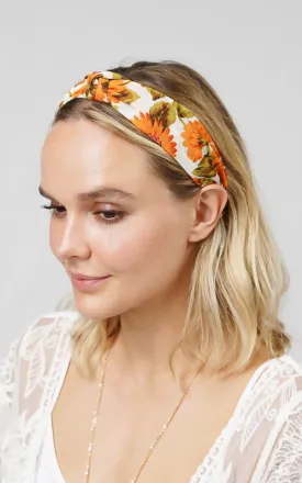 EHB10134 Sun Flower Print Pattern Knotted Headband 12pcs Pack