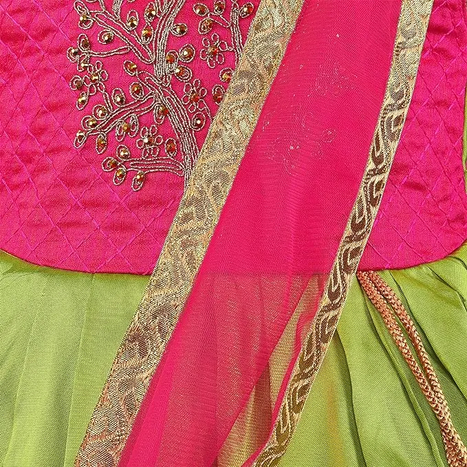 Embroidered & Attached Dupatta Ethnic Dress - fe3133