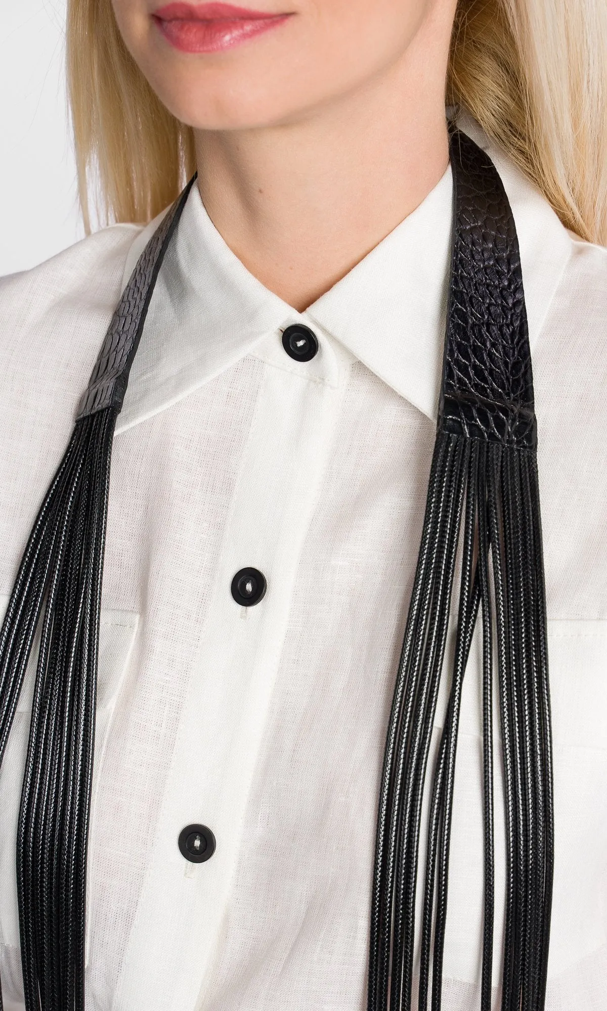 Extra Long Leather Necklace