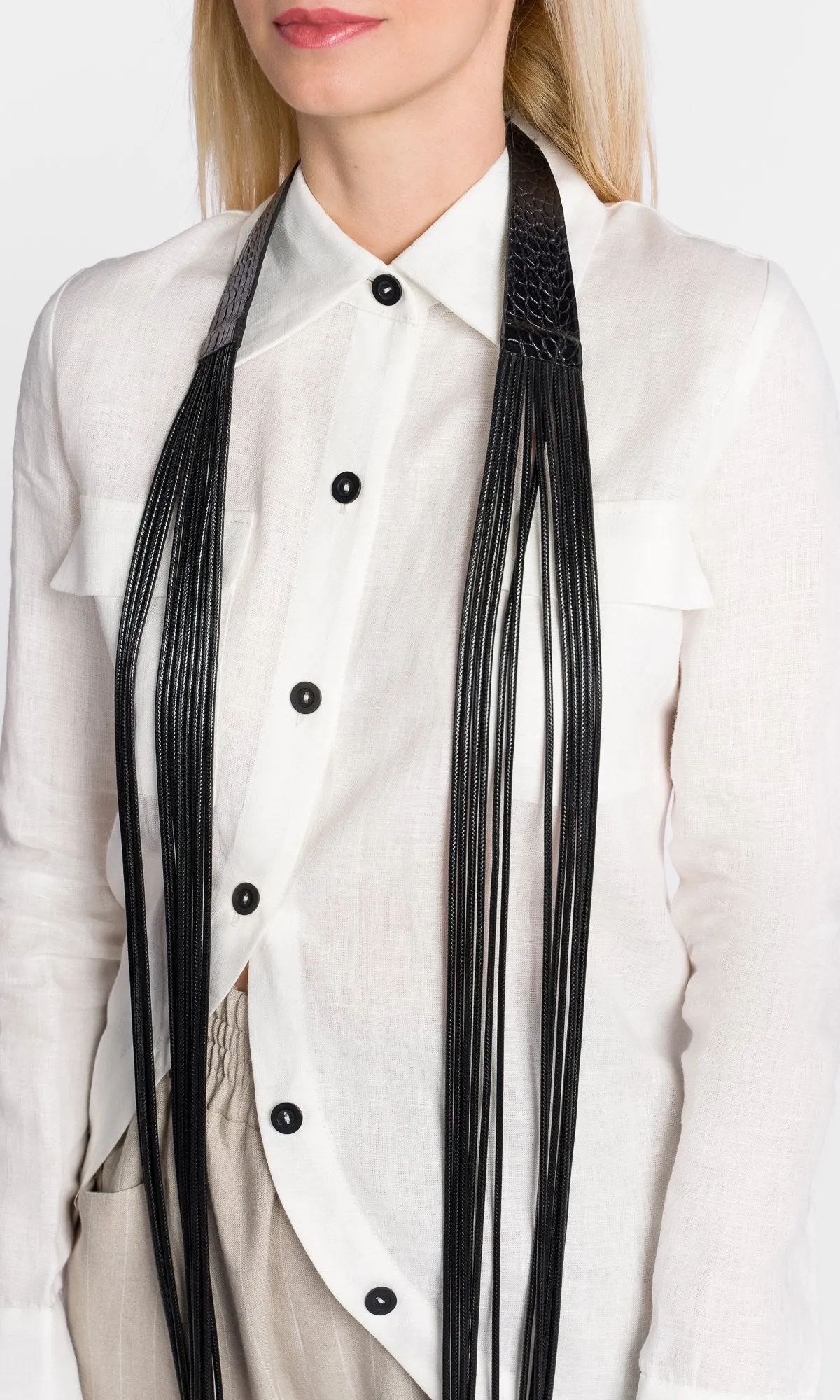 Extra Long Leather Necklace
