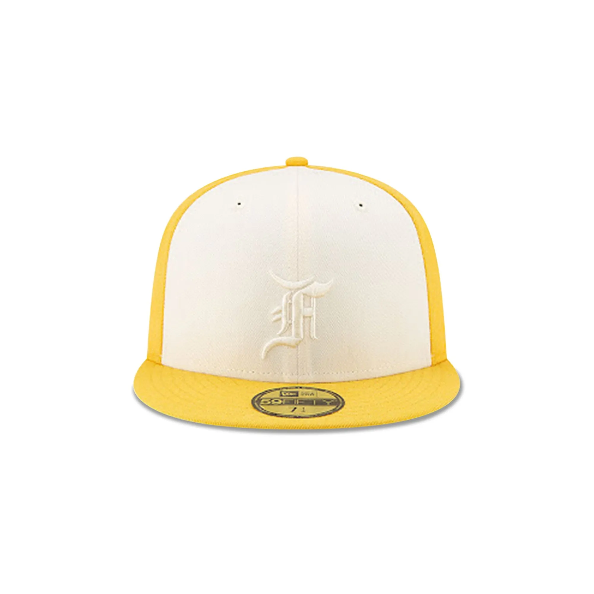 Fear of God Essentials x New Era 59Fifty Cap, Gold/White