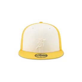 Fear of God Essentials x New Era 59Fifty Cap, Gold/White