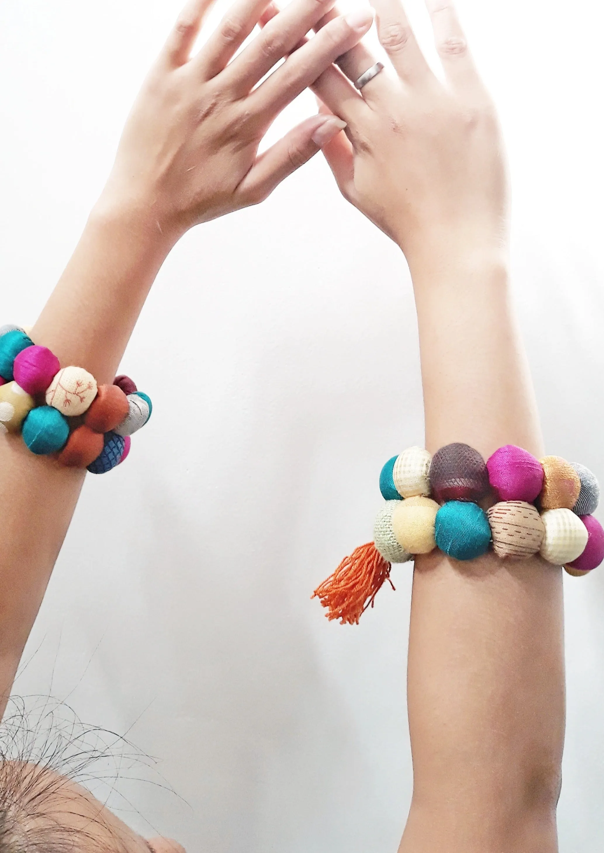 fiesta bangle - double row, blue