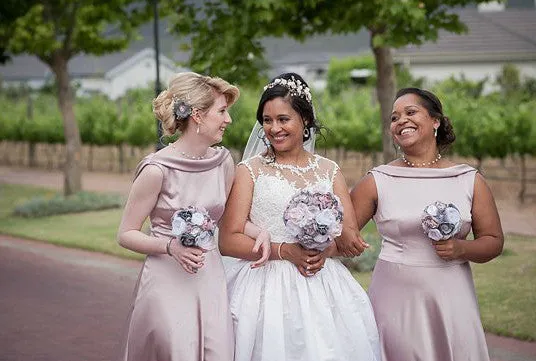 Flower hairpiece - pink grey colors to order crystal and pearl detailing - Bridesmaid gift idea