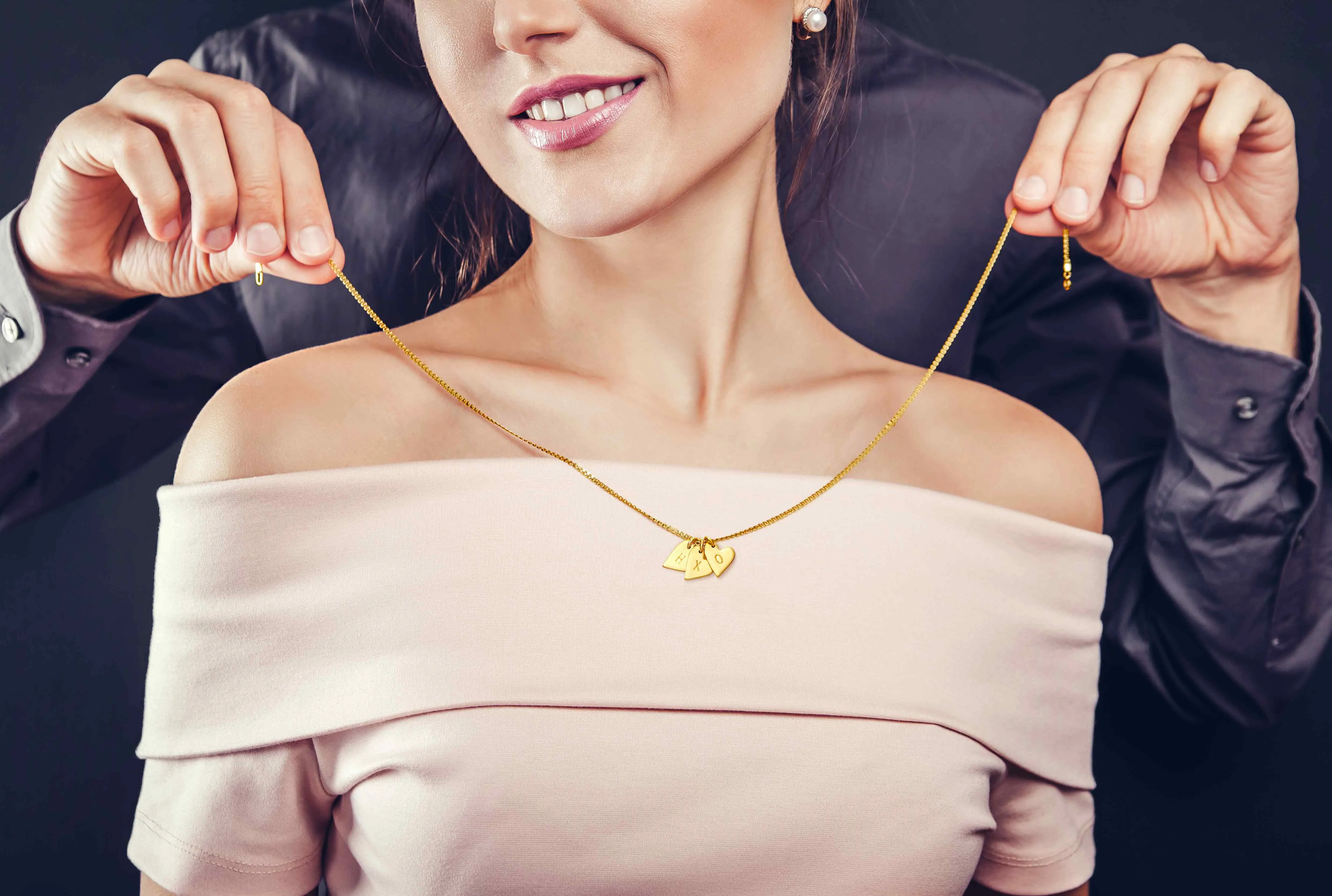 Gifts For Wife Initial Heart Necklace For Wife