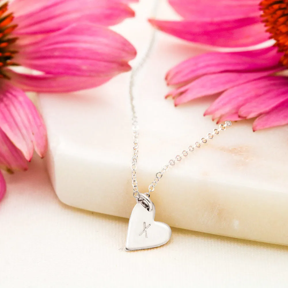 Gifts For Wife Initial Heart Necklace For Wife