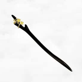 Gold Plum Blossom Wood Hair Stick