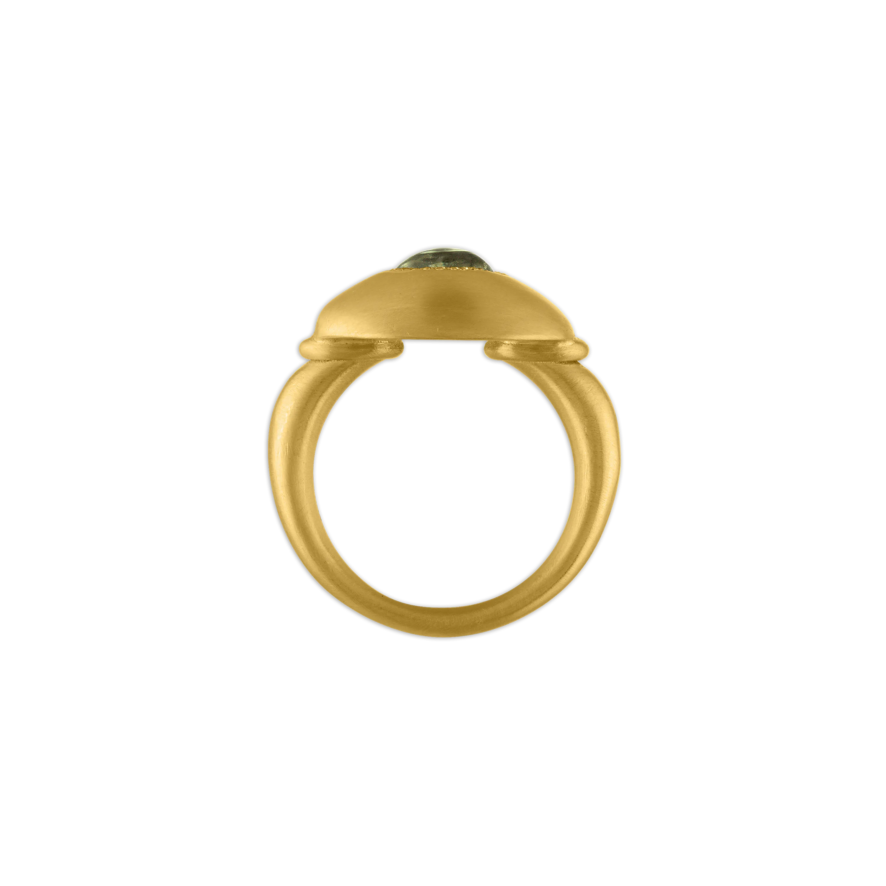 Green Sapphire Bulla Dome Ring