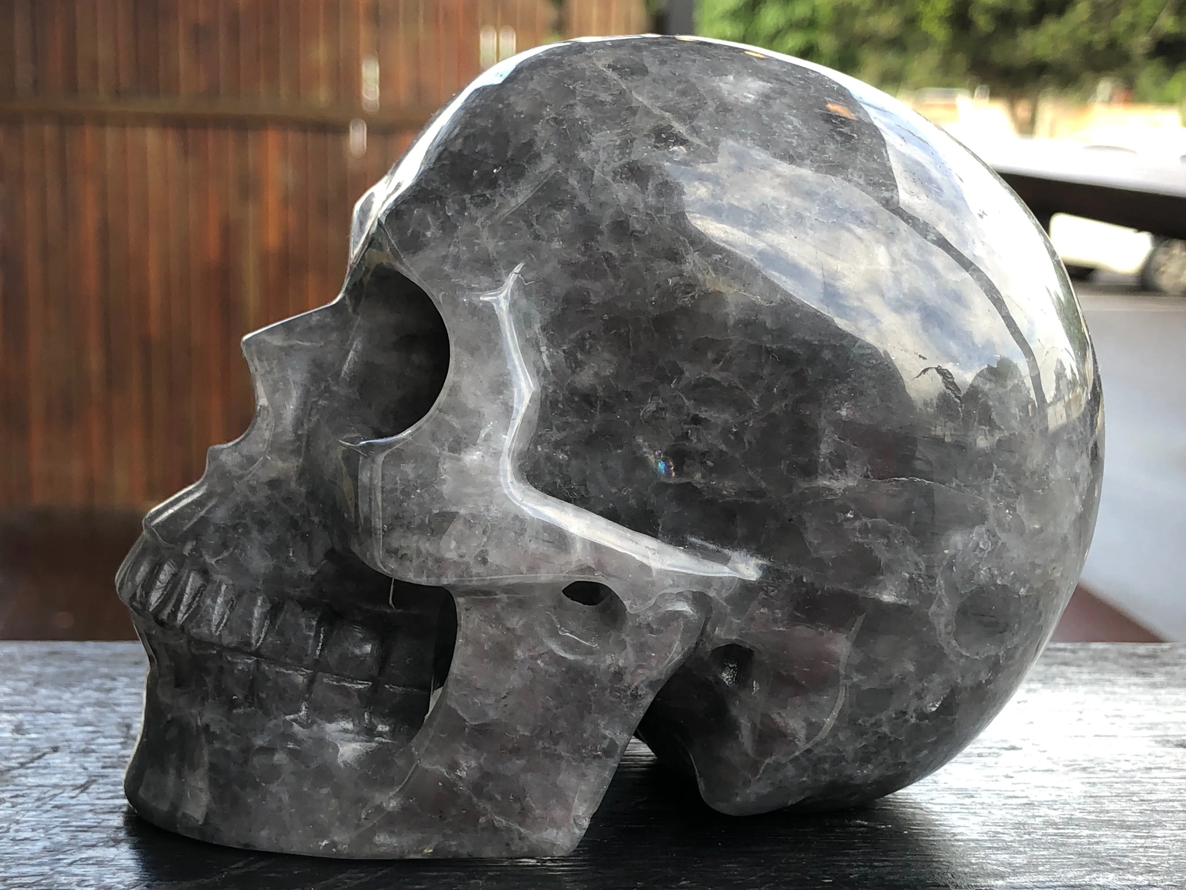 Grey Fluorite Skull [1k1146]