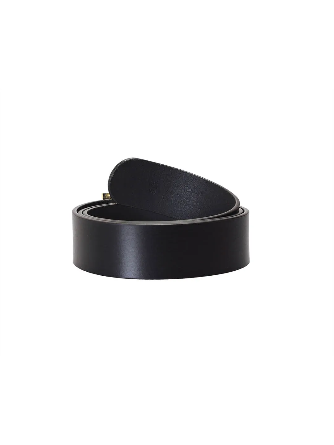 Optimal Black Leather Belt with H-Buckle