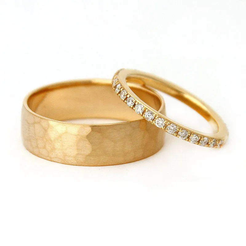Hammered Wedding Band