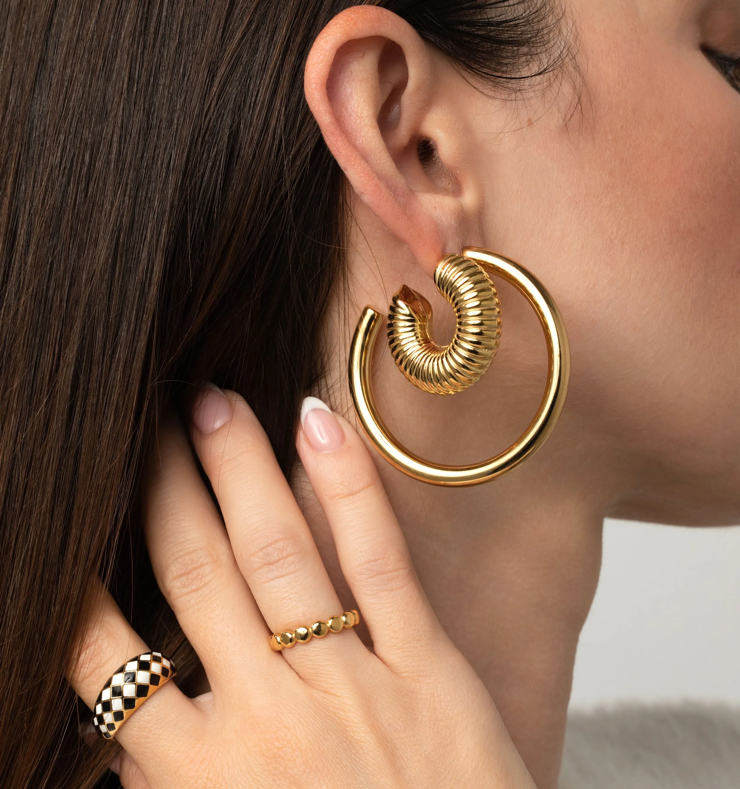 Hoop Earrings - Set Of 2