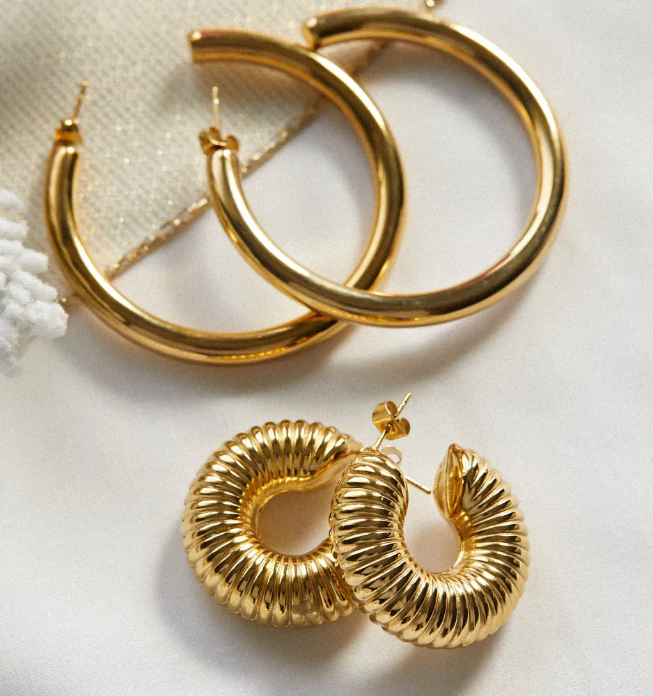 Hoop Earrings - Set Of 2