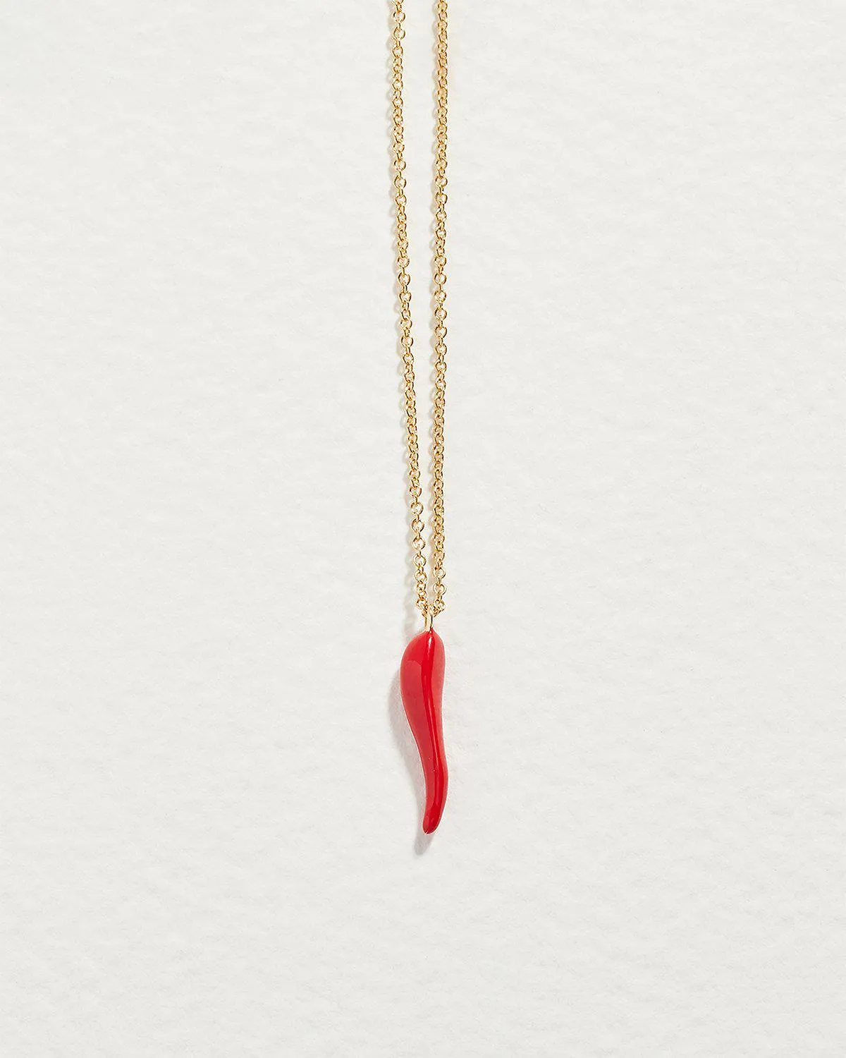 Italian Horn Enamel Pendant