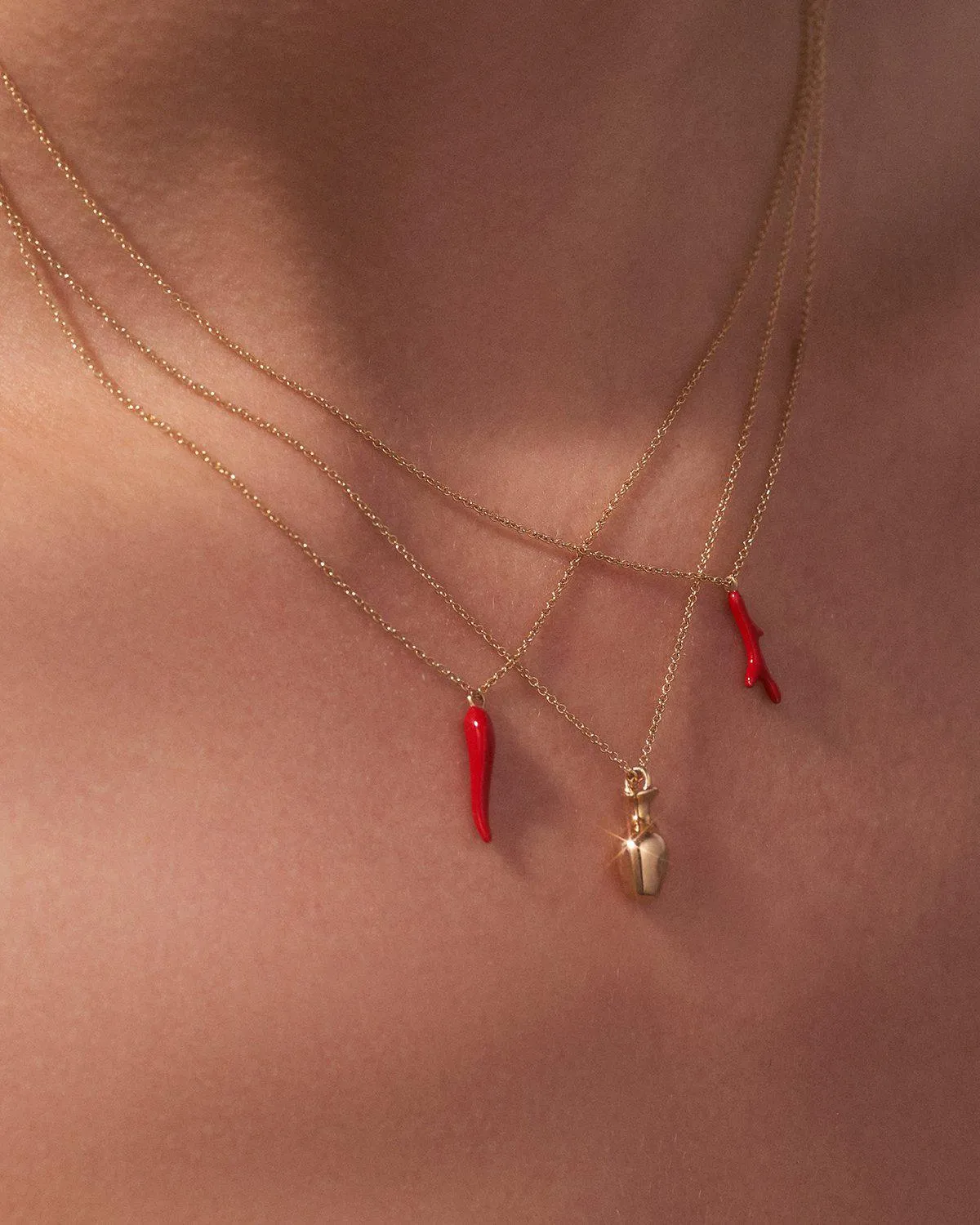 Italian Horn Enamel Pendant
