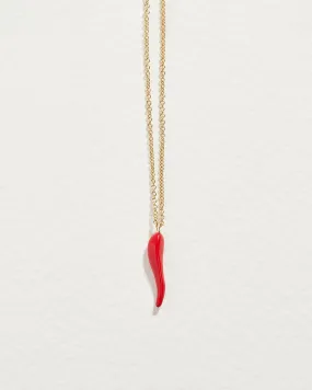 Italian Horn Enamel Pendant