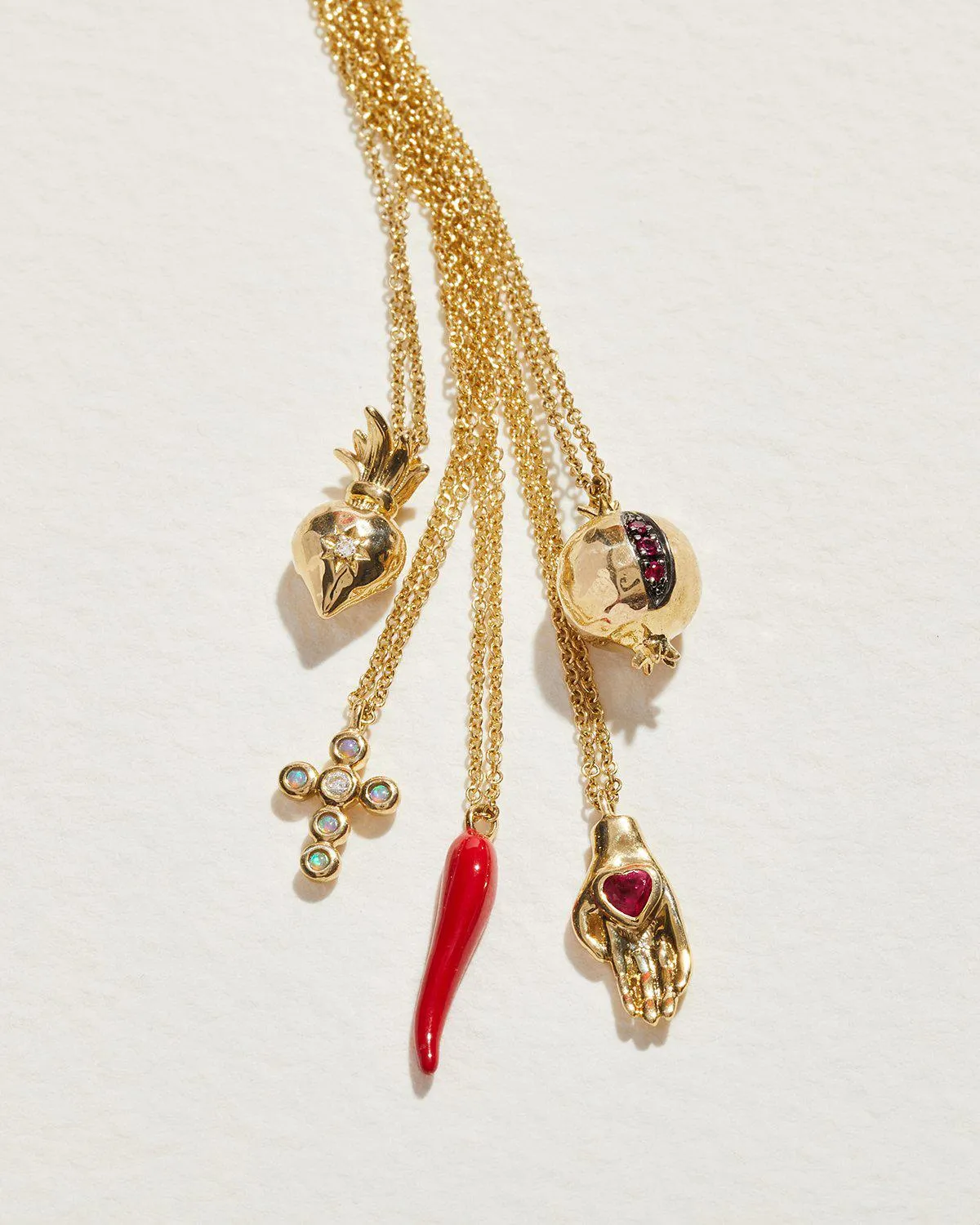 Italian Horn Enamel Pendant
