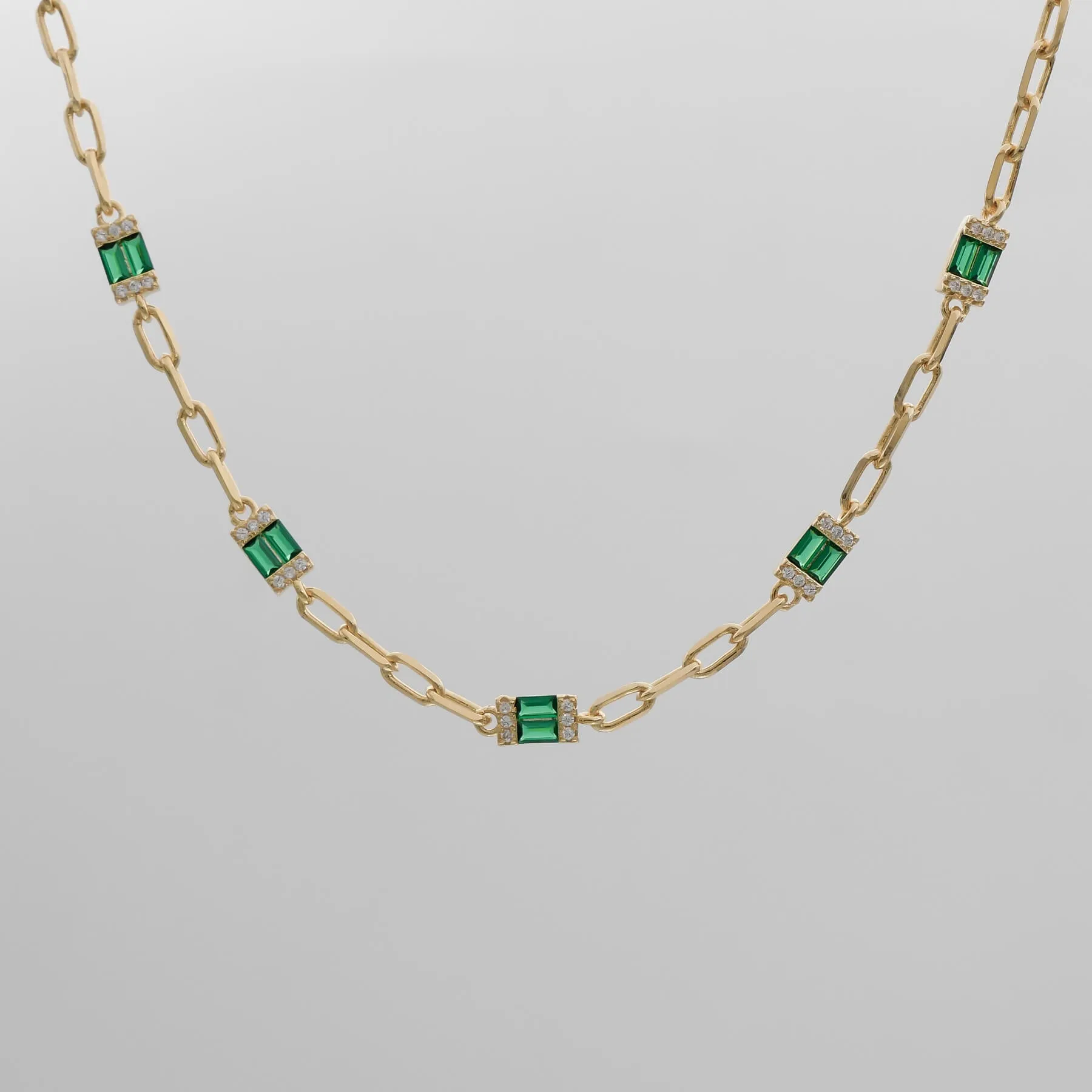 Jenna Emerald Stone Necklace