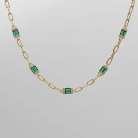 Jenna Emerald Stone Necklace