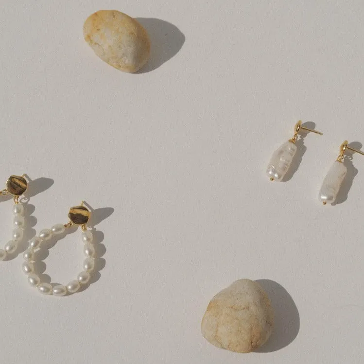 Kirstin Ash Lustre Pearl Earrings, Gold