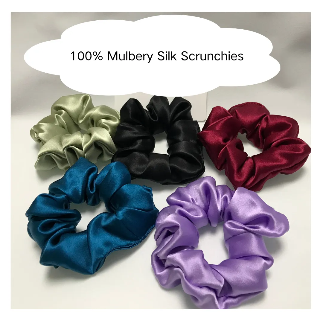 Large Silk Scrunchies Violet