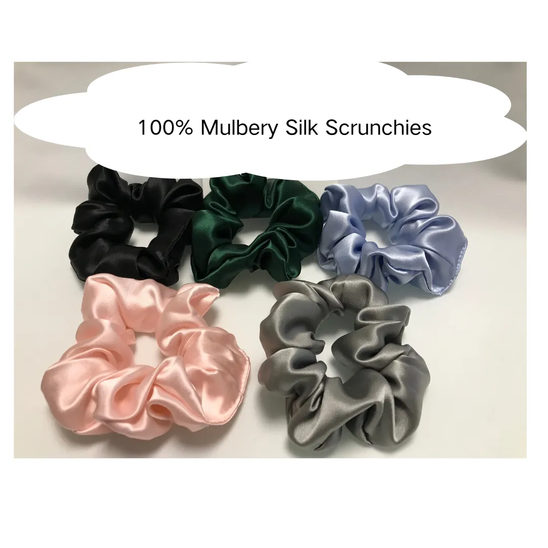 Large Silk Scrunchies Violet