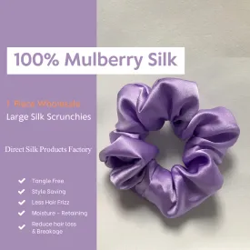 Large Silk Scrunchies Violet