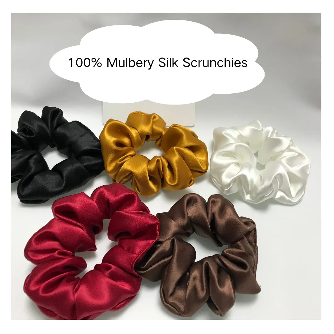 Large Silk Scrunchies Violet