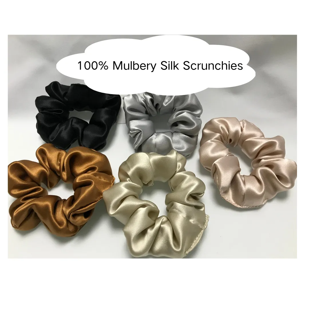 Large Silk Scrunchies Violet
