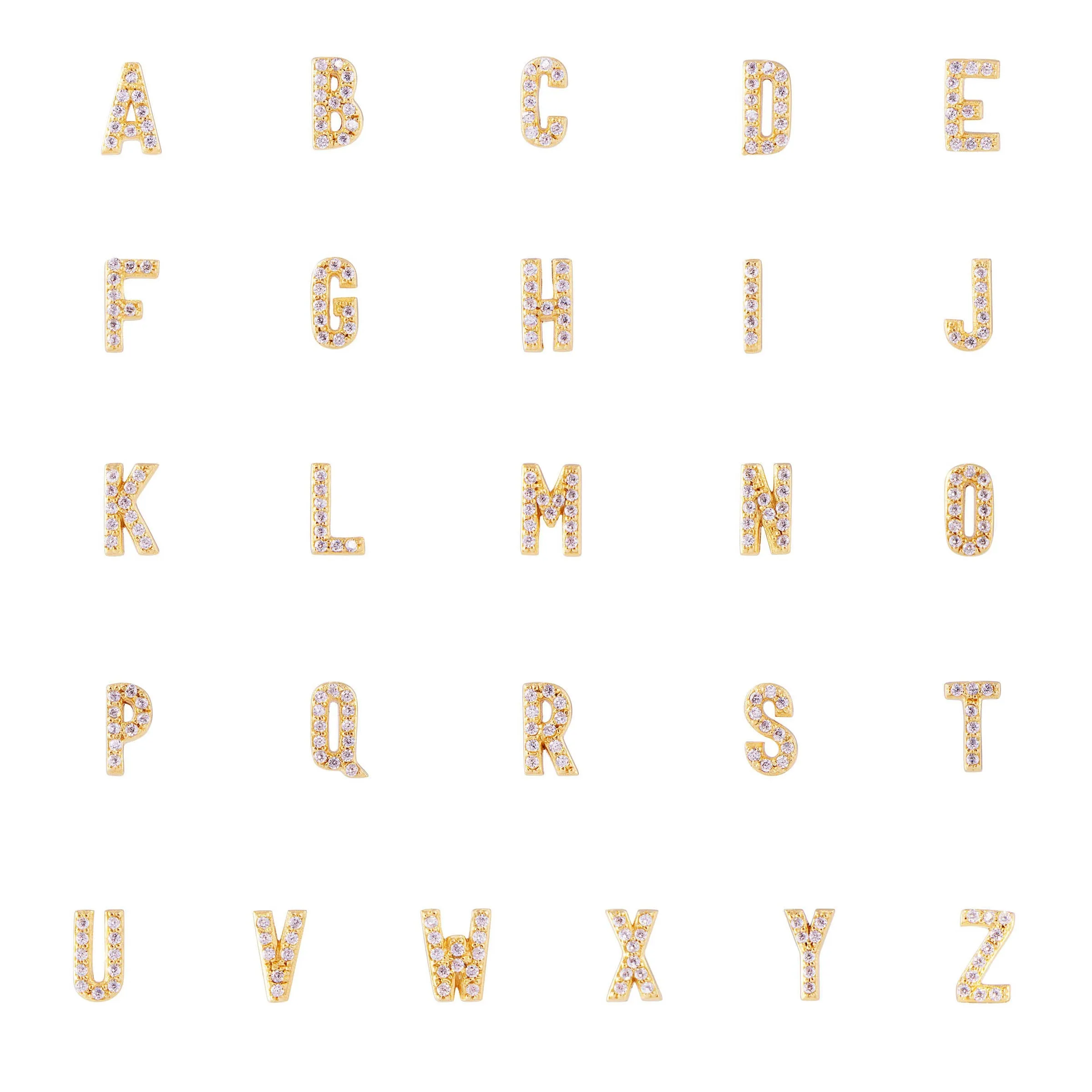 LETTER PAVE STUD - T