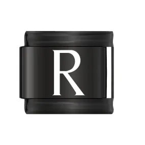 Letter R in White, on Black