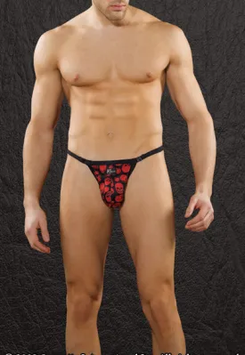 Limited Stock: Black and Red Skull Thong - Small Size - Clearance Sale