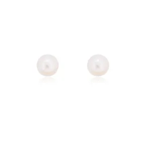 Linda Tahija 6mm Freshwater Pearl Stud Earrings, Gold