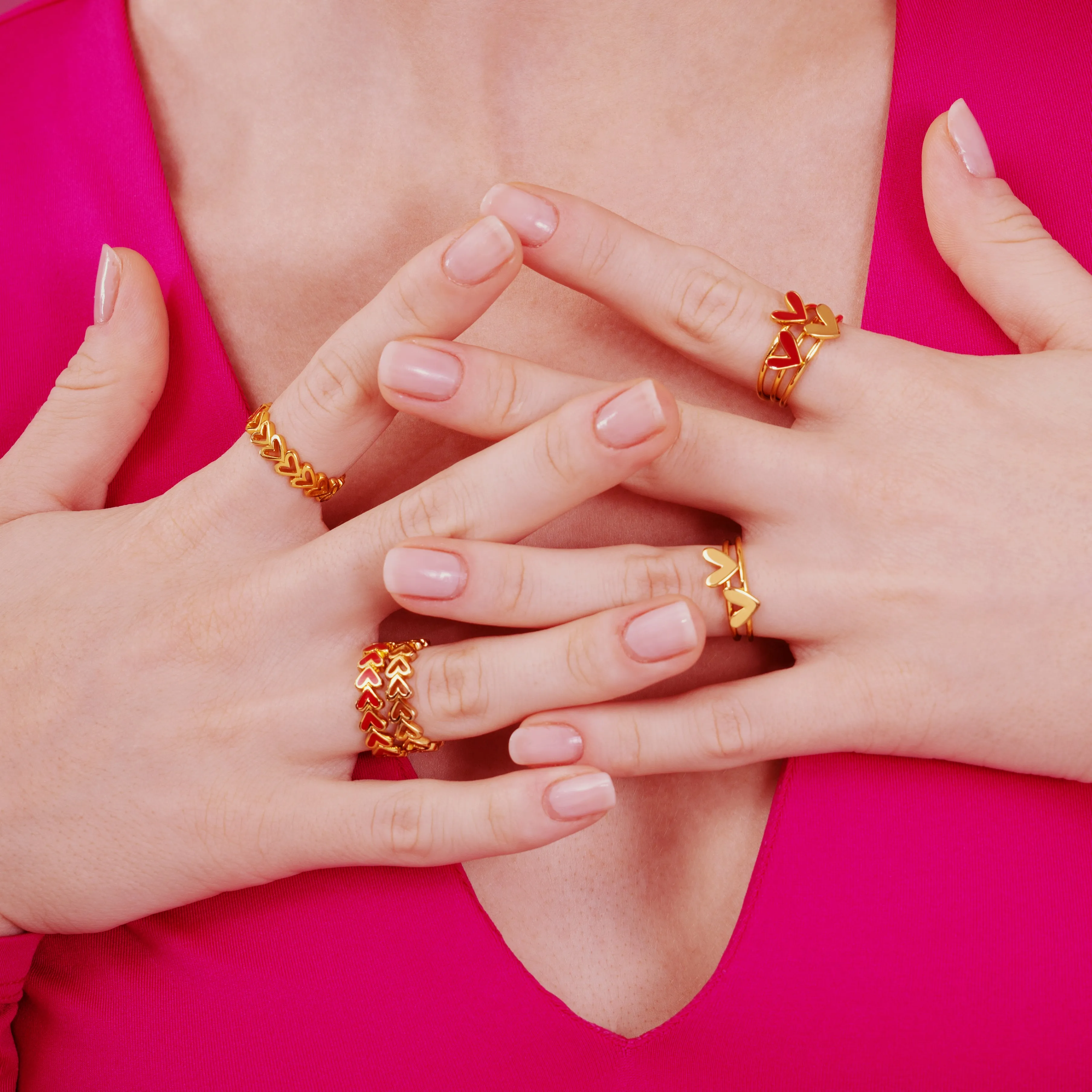 Love Heart Gold Ring